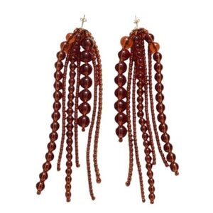 & Other Stories Cascade Elegant amber Beaded Dangle Earrings